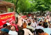 Faridabad news- सफाई व अग्निशमन कर्मियों की हड़ताल के समर्थन में विभिन्न विभागों के कर्मियों ने डीसी आफिस पर किया प्रदर्शन