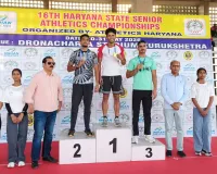 Faridabad News : हरियाणा राज्य एथलेटिक्स चैंपियनशिप में खिलाड़ी दम दिखाकर जीत रहे पदक