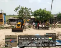Palwal News: केएमपी व केजीपी एक्सप्रेस वे के किनारे अवैध निर्माणों पर चला प्रशासन का बुलडोजर