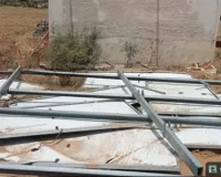 Tawdu Nuh News: उटोंन में तेज आंधी से किसान का सोलर प्लांट क्षतिग्रस्त,किसान ने की मुवावजे की मांग 