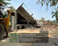 Palwal News : जिला नगर योजनाकार, पलवल द्वारा पलवल में हो रहे अवैध निर्माण पर आज फिर पीला पंजा