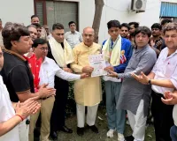 Faridabad news- नेपाल में गोल्ड मेडल जीतकर लौटे शुभ सिंह का विधायक मूलचंद शर्मा ने किया सम्मान