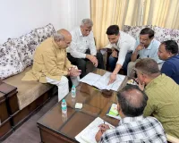 Faridabad News : एलिवेटिड पुल को लेकर लोकनिर्माण विभाग के अधिकारियों के साथ समीक्षा बैठक