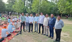 Faridabad News : नगर निगम फरीदाबाद द्वारा आयुष विभाग के सहयोग से रोज गार्डन में योग शिविर का आयोजन
