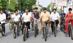 Palwal News : पलवल की सड़कों पर दिखा ‘खेलेगा भारत, जीतेगा भारत’ का जोश