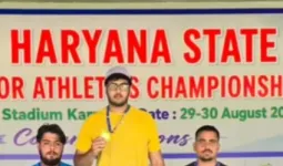 Faridabad News : हरियाणा ओपन जूनियर एथलेटिक्स में फरीदाबाद के 13 पदक