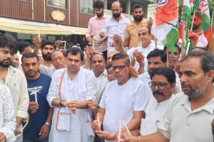 Rewari News: धर्मेंद्र प्रधान के इस्तीफे पर कांग्रेस का विजय मार्च, युवाओं की जीत बताया 