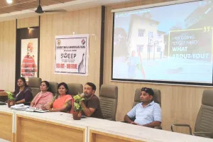 Palwal News : सरस्वती महिला महाविद्यालय में मतदाता जागरूकता गतिविधि का आयोजन किया 