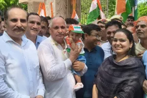 Palwal/Hodal News : उपमंडल होडल में आन-बान-शान से निकाली गई जिला स्तरीय तिरंगा यात्रा, तिरंगामय हुआ होडल