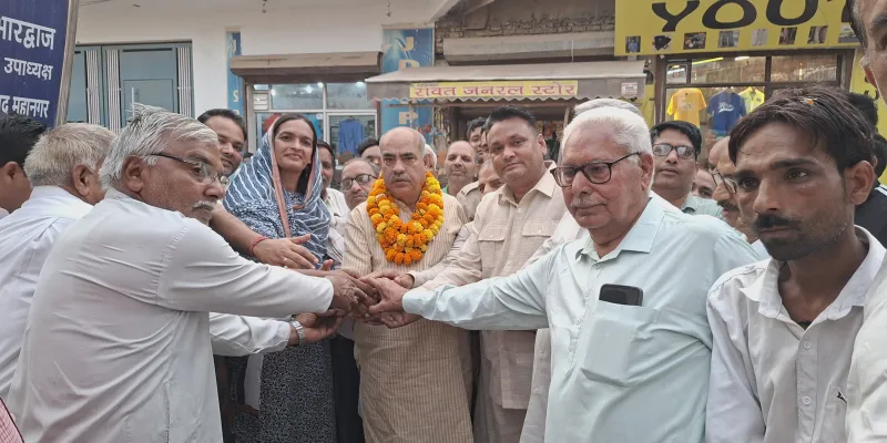 Faridabad news आर्य नगर की 13 गलियों के निर्माण कार्य का विधायक मूलचंद शर्मा ने कराया शुभारंभ