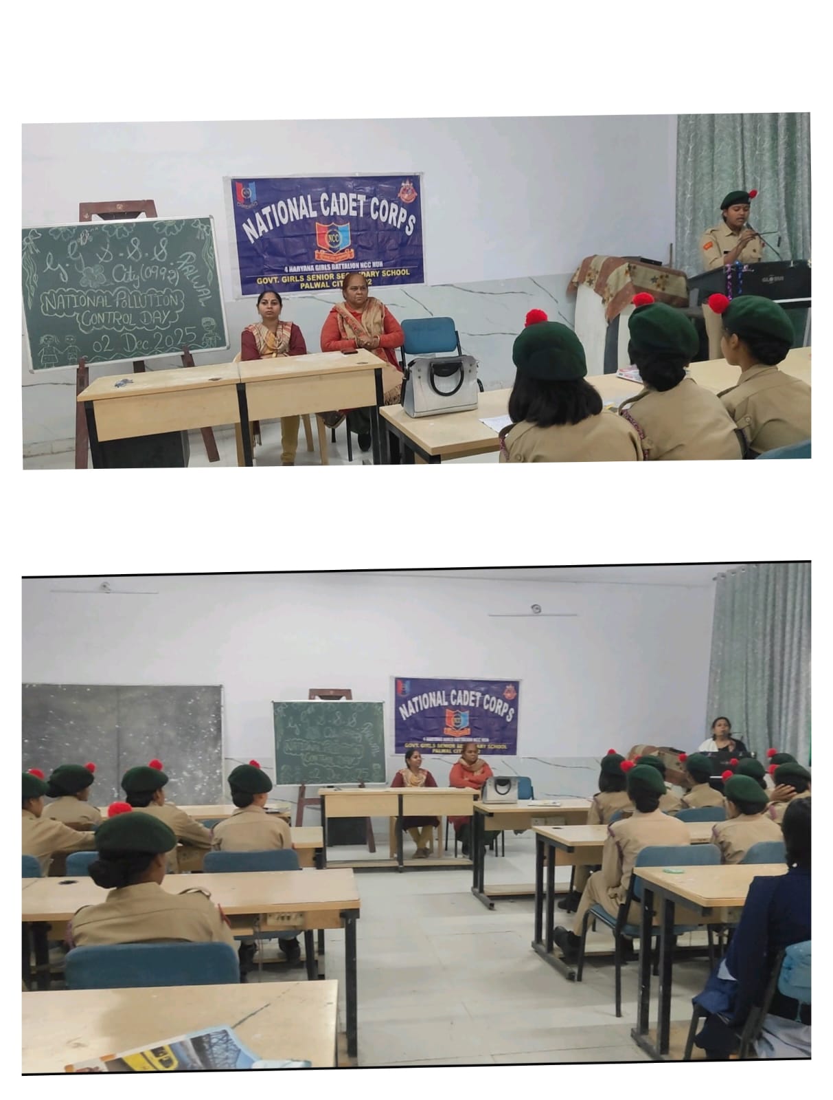 राजकीय कन्या वरिष्ठ माध्यमिक पलवल शहर में मनाया गया राष्ट्रीय प्रदूषण नियंत्रण दिवस 