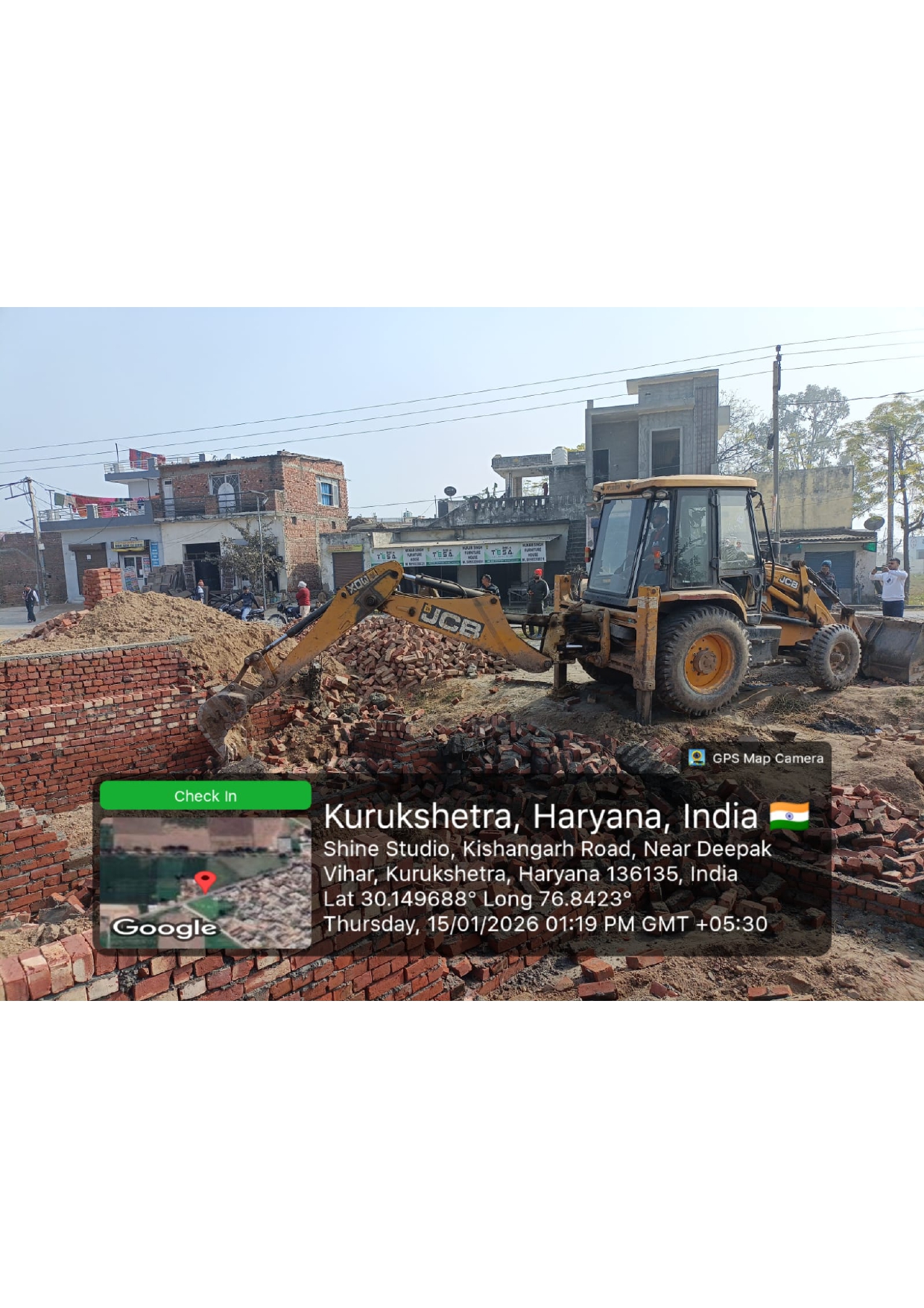 डीटीपी की टीम ने राजस्व संपदा शाहबाद में लगभग 7 एकड़ में पनप रही 2 अवैध कालोनियों को किया नष्ट