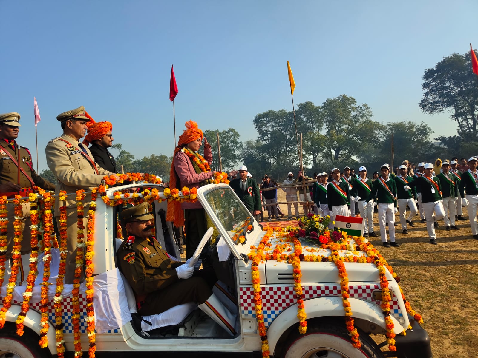 हथीन में उपमंडल स्तर पर हर्षोल्लास के साथ मनाया गया 77 वां गणतंत्र दिवस समारोह
