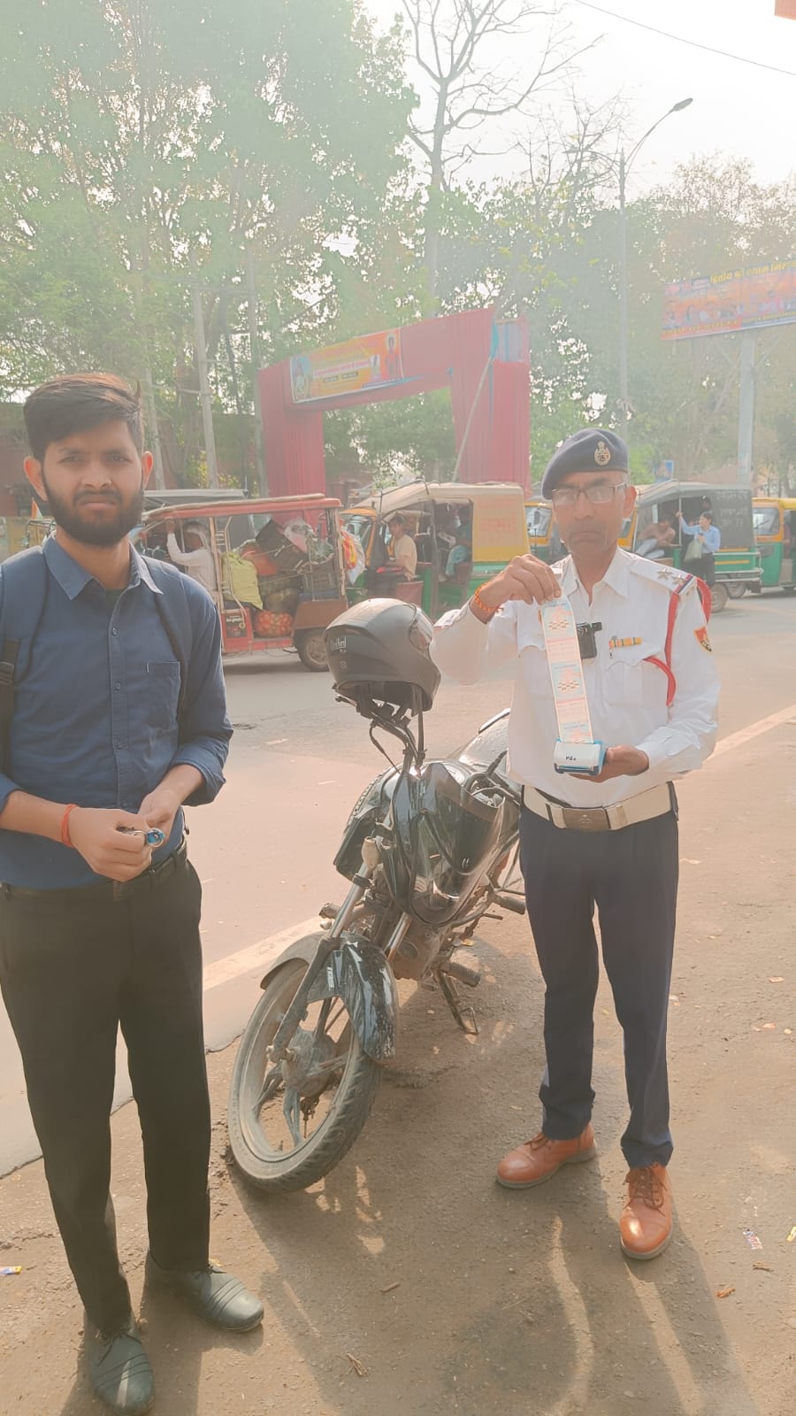 20 हजार की बाइक का 2.20 लाख रुपए का चालान !