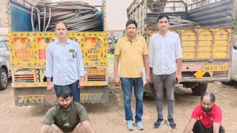 Narnaul News: महेंद्रगढ़ में 33 केवी बिजली तार चोरी का खुलासा, सीआईए ने 2 चोरों को दबोचा, 1500 मीटर तार और 2 पिकअप बरामद