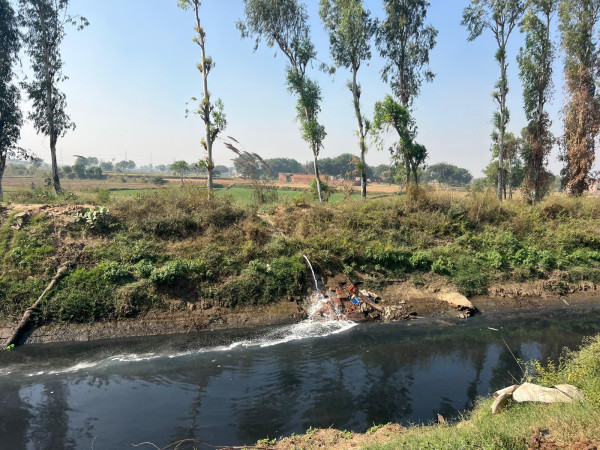 गुड़गांव कैनाल का पानी पनीर फैक्ट्रियों से हो रहा जहरीला, किसानों की फसलें हो रही खराब