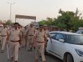 Nuh mewat news: बकरीद पर्व से पहले नूंह जिले में निकाला गया फ्लैग मार्च