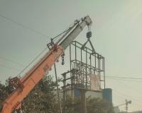 अवैध यूनिपोल के खिलाफ मानेसर निगम की कार्रवाई, 25 यूनिपोल जब्त