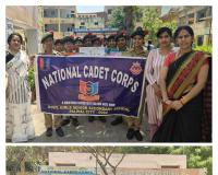 पृथ्वी दिवस के अवसर पर राजकीय कन्या वरिष्ठ माध्यमिक पलवल शहर में एनसीसी कैडेट  ने लगाए पौधे व निकाली जागरूकता रैली 