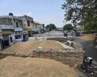 अनाज मंडी में खरीदे गए गेहूं की उठान की गति धीमी होने से बनी अव्यवस्था 