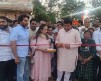 कैबिनेट मंत्री विपुल गोयल द्वारा ग्राम बुढेना में ₹1.30 करोड़ की लागत से निर्मित तालाब का लोकार्पण