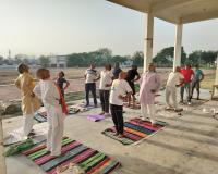 12 वें अंतर्राष्ट्रीय योग दिवस के लिए प्रोटोकॉल अभ्यास कराया 