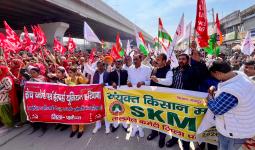 सरकारी, गैर सरकारी विभागों  के कर्मचारियों, किसान व मजदूर संगठनों ने पानीपत शहर में निकाला विशाल जुलूस