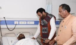 अस्पताल में भर्ती झूला हादसा पीड़ितों से मिले नायब सैनी