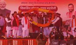 तावडू महारैली में सीएम नायब सैनी ने की विकास की बौछार: हजारों की भीड़ ने किया जोरदार स्वागत।