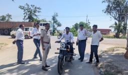 एसपी के आदेशों का होने लगा असर, पटाखा बजाने वाली बुलेट बाइक का 33 हजार रुपये का किया चालान ‌