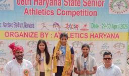 हरियाणा राज्य सीनियर एथलेटिक्स चैंपियनशिप में भिवानी 19 पदक जीतकर बना चैंपियन