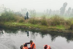 एनडीआरएफ के गोताखोरों के प्रयासों के बावजूद नही मिली विवाहिता की लाश 