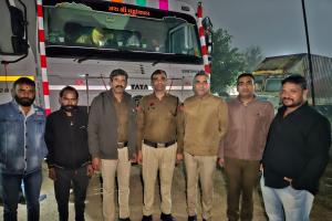 मध्यप्रदेश से चोरी हुआ 45 लाख का डंपर 24 घंटे में नूंह पुलिस ने किया बरामद ।