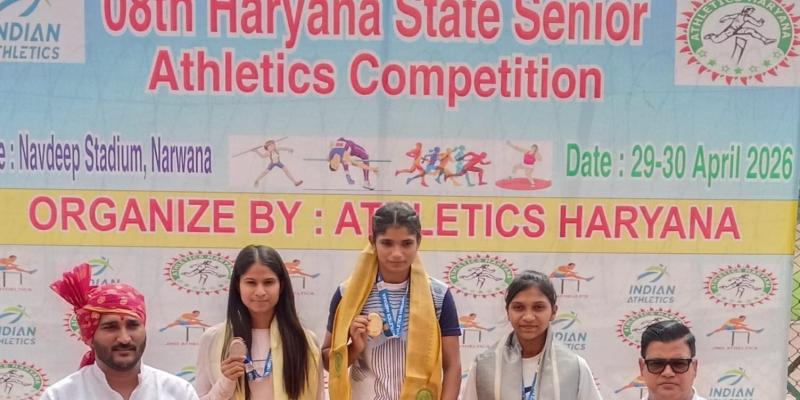 हरियाणा राज्य सीनियर एथलेटिक्स चैंपियनशिप में भिवानी 19 पदक जीतकर बना चैंपियन